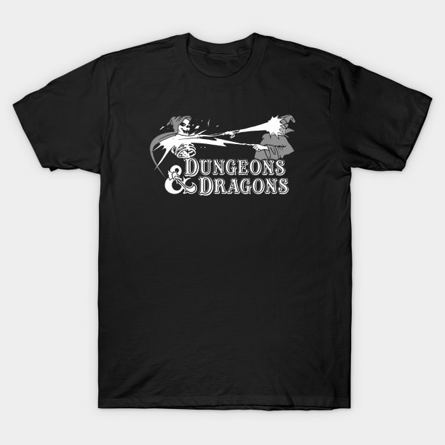 Wizard War (Black Print) T-Shirt by Miskatonic Designs